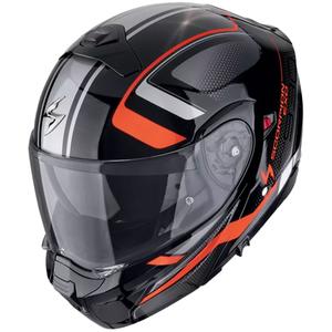 Casco moto modulare Scorpion EXO-930 EVO ARDENS nero-rosso metallizzato