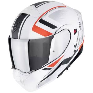 Casco moto modulare Scorpion EXO-930 EVO ARDENS bianco-nero-rosso metallizzato