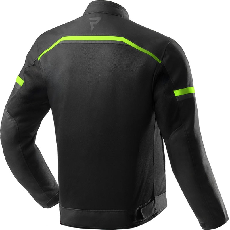 Giacca da motociclista Rebelhorn Echo nero-giallo fluo