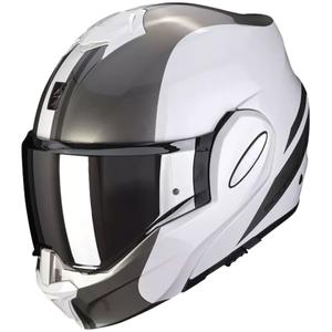 Casco moto ribaltabile Scorpion EXO-TECH FORZA bianco-argento perlato
