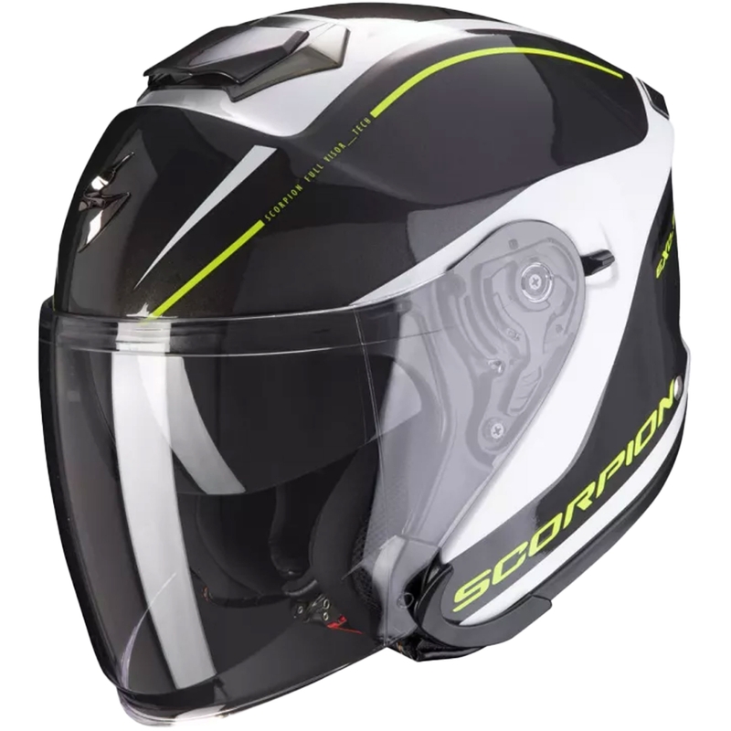 Casco aperto Scorpion EXO-S1 Shadow nero-bianco-giallo fluo