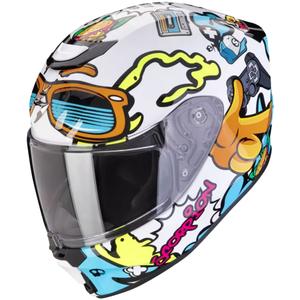 Casco moto bambino Scorpion EXO-JNR AIR FUN bianco-blu