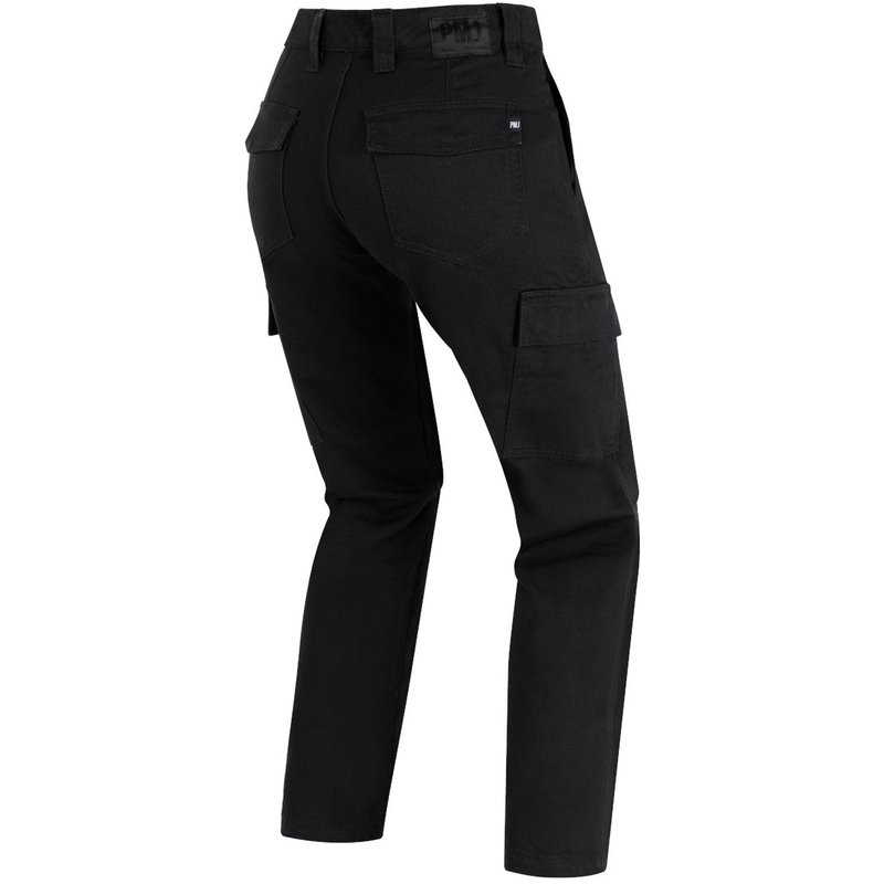 Jeans da motociclista da donna PMJ Electra Cargo neri Saldi