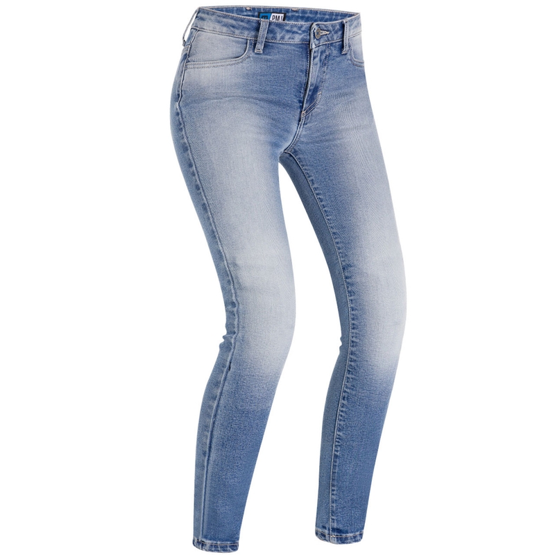 Jeans da motociclista donna PMJ Ginevra blu