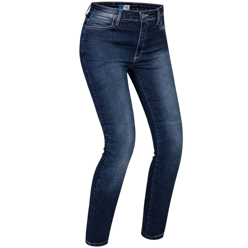 Jeans da motociclista donna PMJ Ginevra blu scuro Saldi