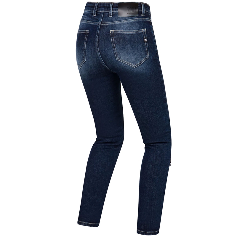 Jeans da motociclista donna PMJ Ginevra blu scuro Saldi
