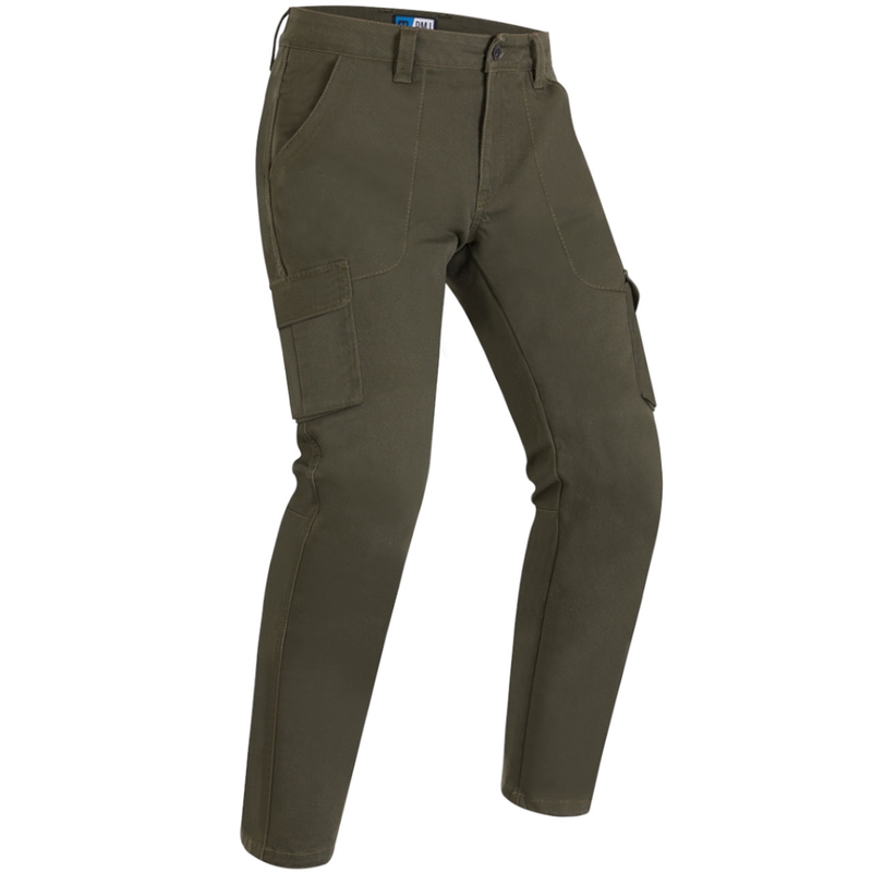 Jeans da motociclista PMJ Aviator Cargo color cachi