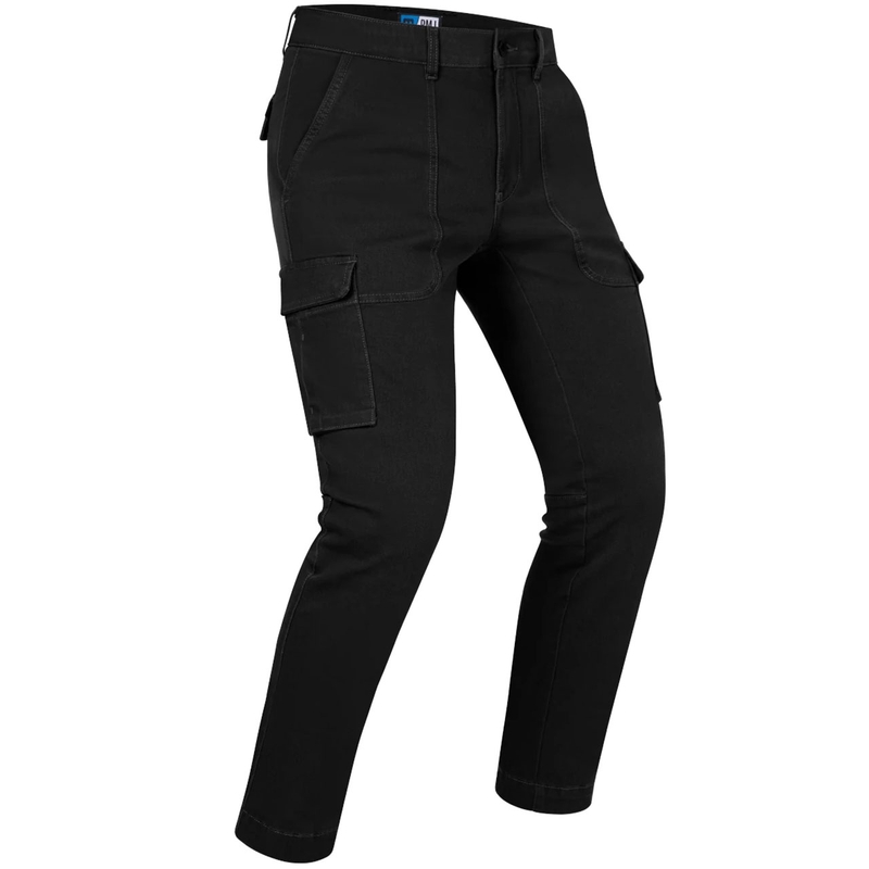 Jeans da motociclista PMJ Aviator Cargo neri Saldi