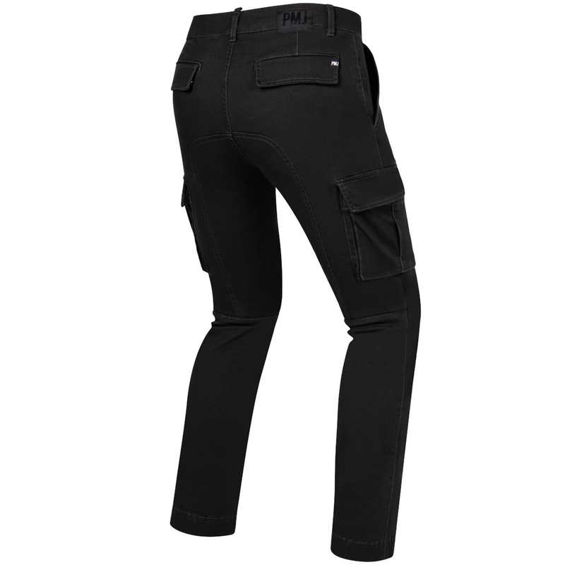Jeans da motociclista PMJ Aviator Cargo neri Saldi