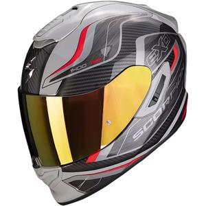 Casco moto integrale Scorpion EXO-1400 EVO Air Attune grigio-nero-rosso