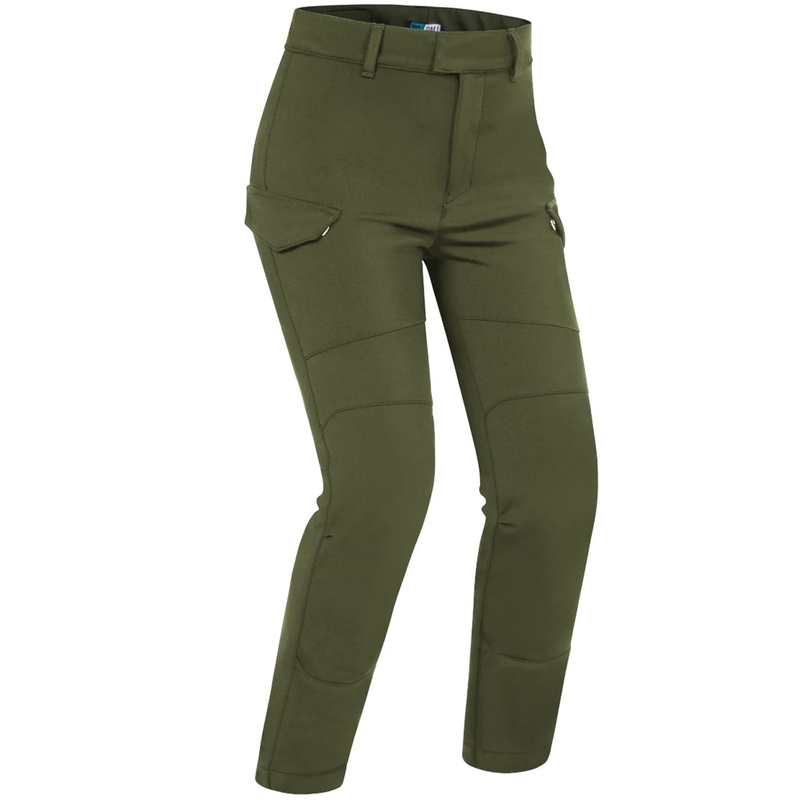 Jeans da motociclista da donna PMJ Sidney color cachi Saldi