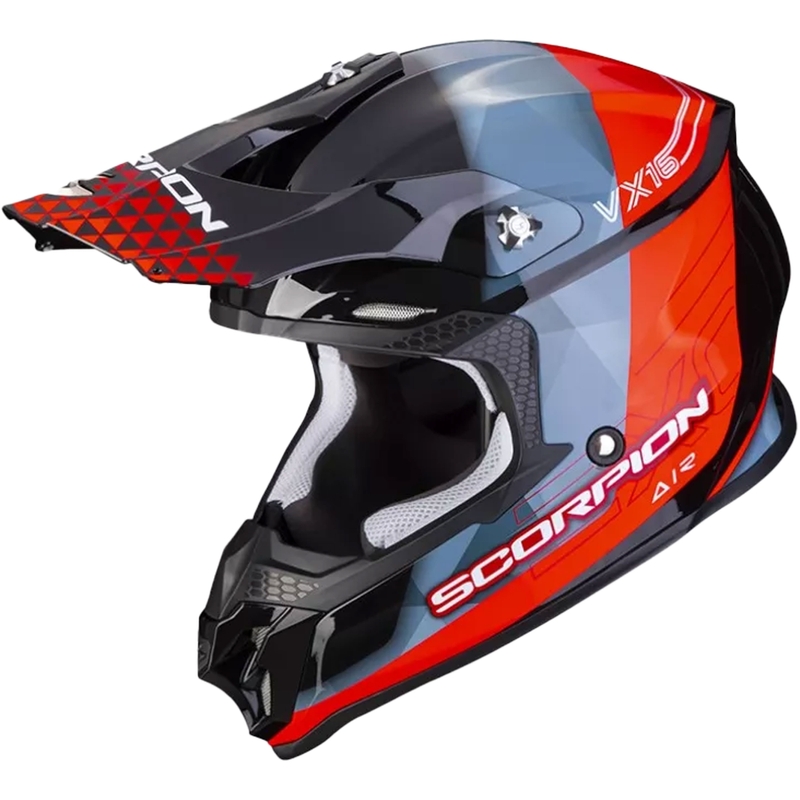 Casco da motocross Scorpion VX-16 EVO AIR GEM nero-blu-rosso