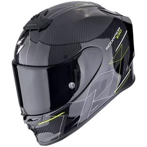 Casco moto integrale Scorpion EXO-R1 EVO CARBON AIR CYNERGY nero-giallo fluo