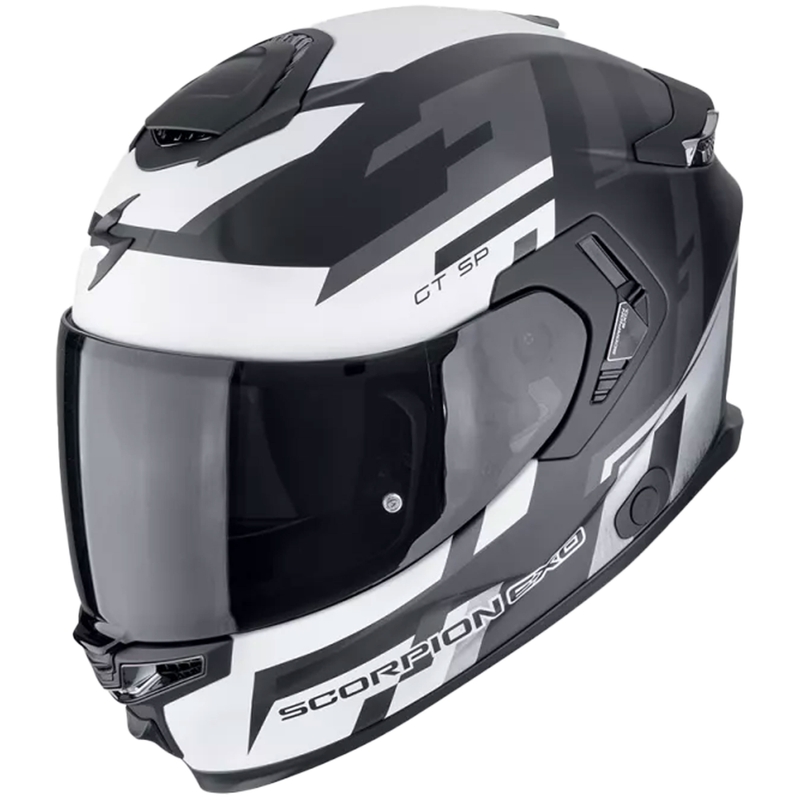 Casco moto integrale Scorpion EXO-GT SP AIR TORNADO nero-argento opaco