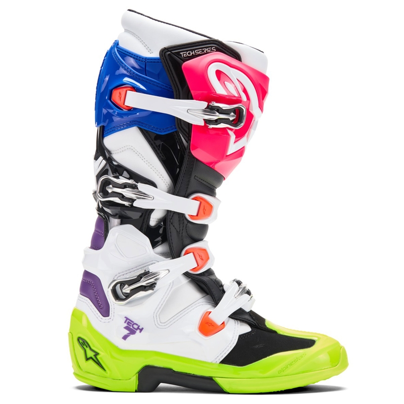 Stivali da motocross multicolor Alpinestars TECH 7 edizione limitata Hay