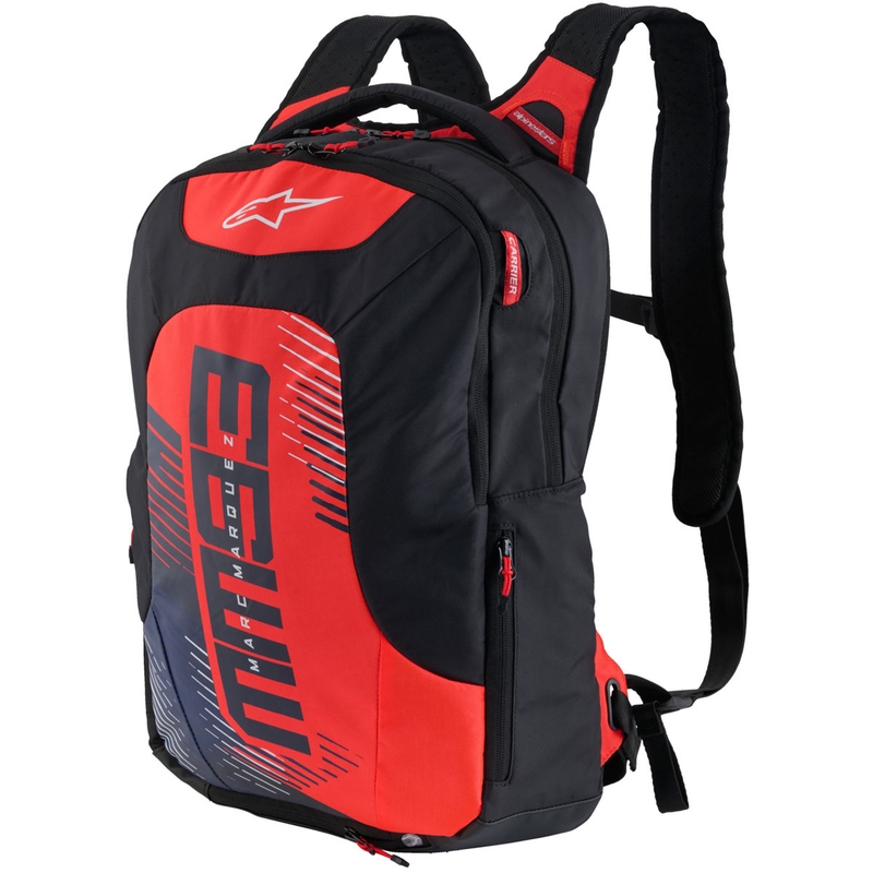 Zaino Alpinestars City Hunter V2 MM93 rosso fluo-blu-nero-bianco