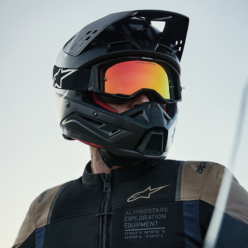 Giacca da moto Alpinestars ST-2 Air blu scuro-cachi scuro-nero