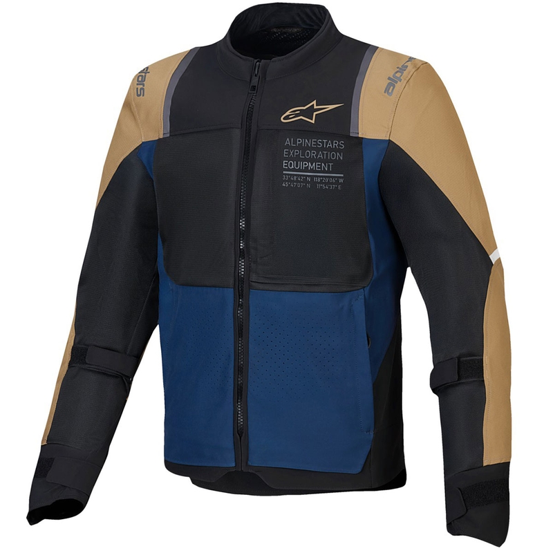 Giacca da moto Alpinestars ST-2 Air blu scuro-cachi scuro-nero