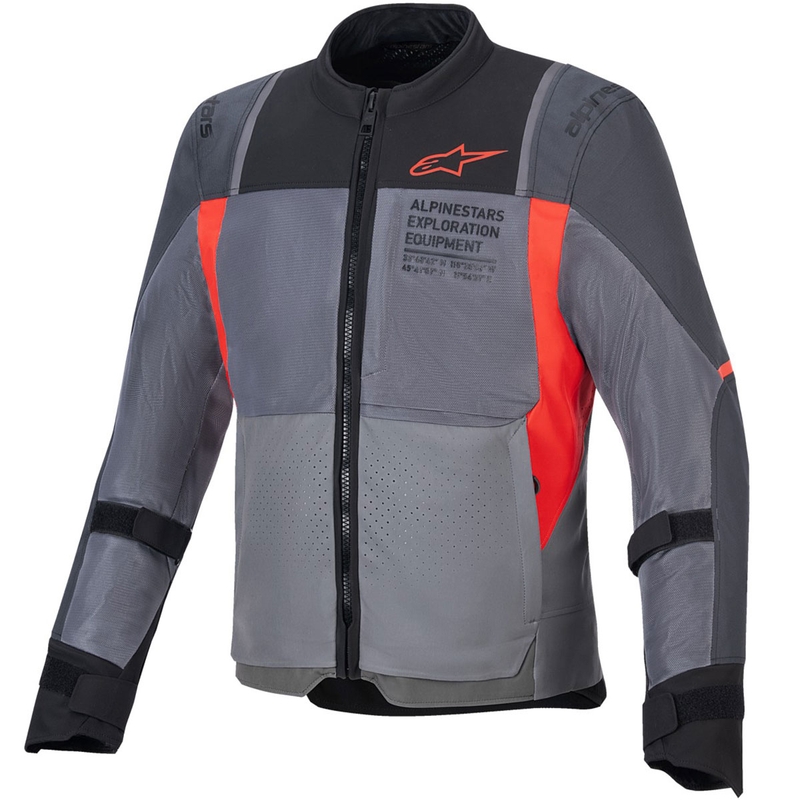Giacca da moto Alpinestars ST-2 Air grigio-grigio scuro-rosso