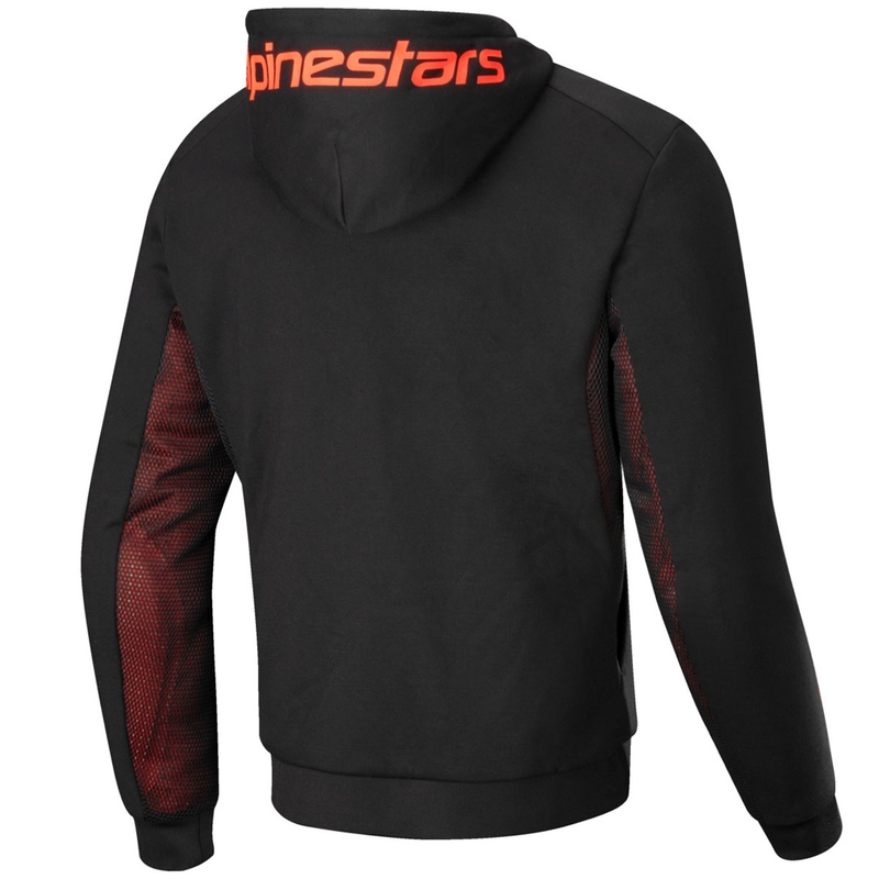 Felpa da moto Alpinestars Chrome Air Sport nera-rossa