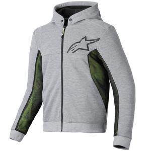 Felpa da moto Alpinestars Chrome Air Sport grigio-nero-cachi scuro