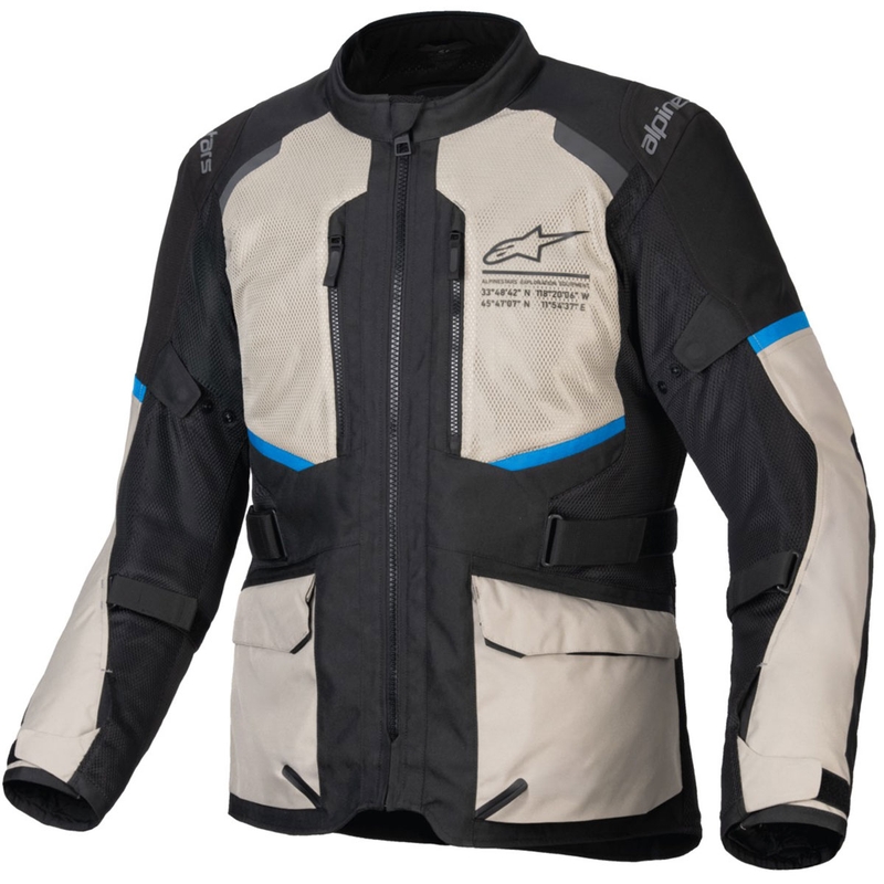 Giacca da moto Alpinestars Andes Air Drystar nero-grigio verde-blu