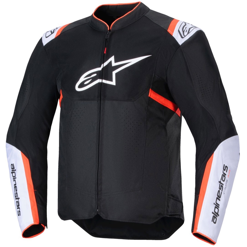 Giacca da moto Alpinestars T-SPS Air V2 nero-bianco-rosso fluo