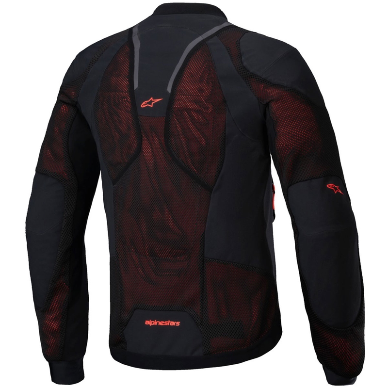 Giacca da moto Alpinestars TROOP-AIR PRO nero-rosso fluo