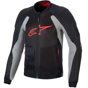 Giacca da moto Alpinestars TROOP-AIR nero-grigio chiaro-rosso