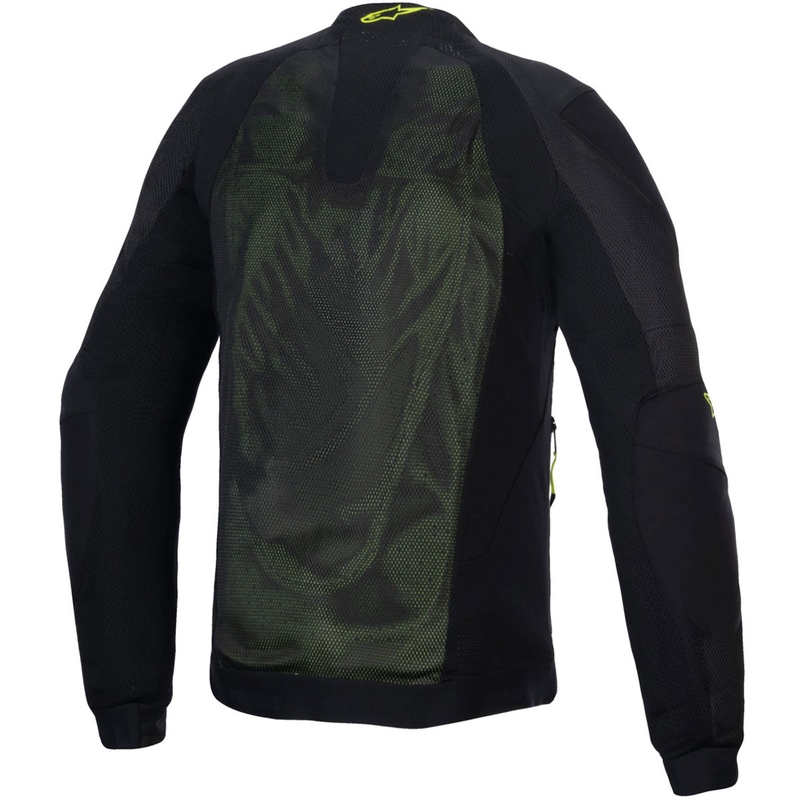 Giacca da moto Alpinestars TROOP-AIR nero-giallo fluo