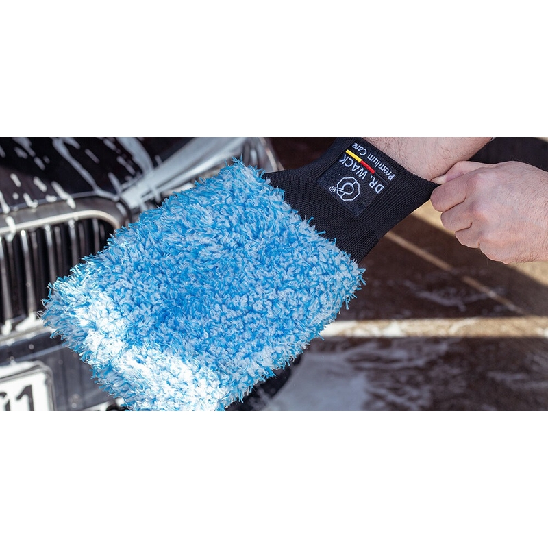 Guanti da lavaggio in microfibra Dr. Wack Wash mitt blu