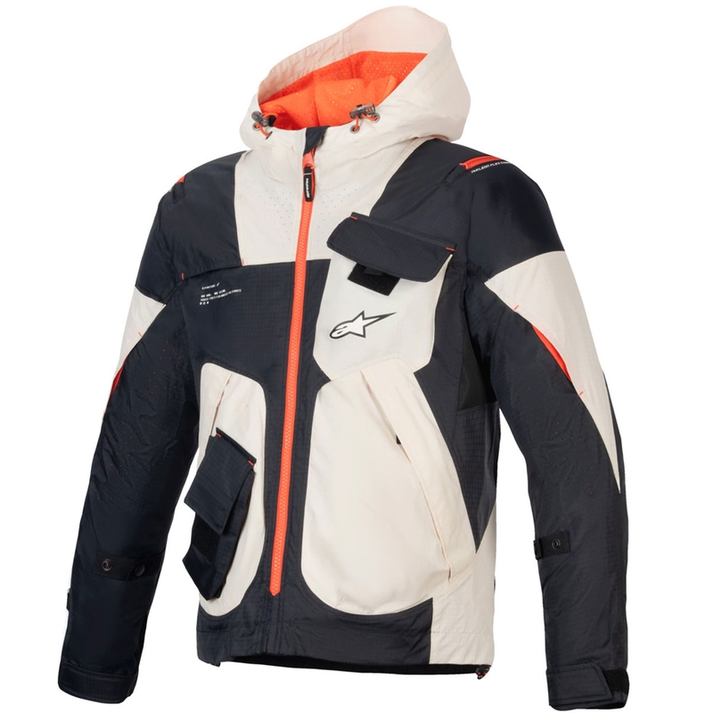 Giacca da moto Alpinestars MOGRESS AIR nero-mandorla-arancione