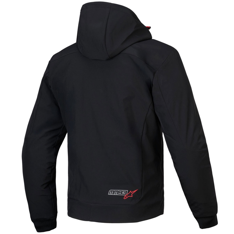 Felpa da moto Alpinestars RADIUM TECH HOODIE MM93 nera-rossa-grigia