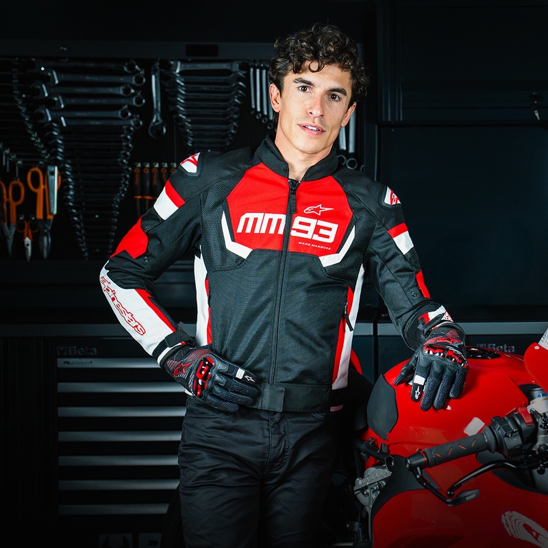 Giacca da moto Alpinestars T-SPS Air V2 MM93 collezione rosso-nero-bianco
