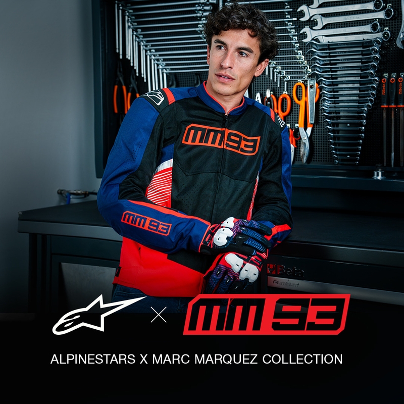 Giacca da moto Alpinestars T-SPS Air V2 MM93, collezione fluo, rosso-blu-nero-bianco