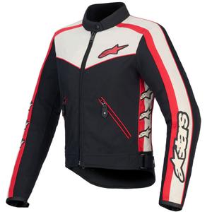 Alpinestars Stella T-Dyno Giacca da moto da donna resistente all&#39;acqua Nero-Beige-Rosso