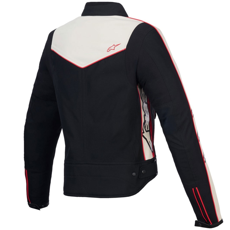 Alpinestars Stella T-Dyno Giacca da moto da donna resistente all'acqua Nero-Beige-Rosso