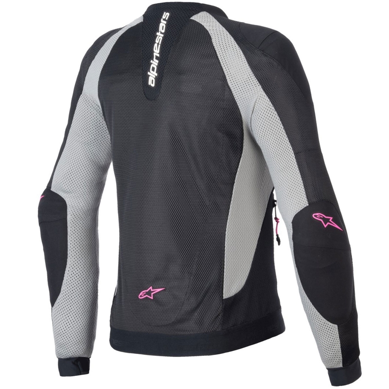Giacca da moto da donna Alpinestars STELLA TROOP-AIR nera-grigia-rosa fluo