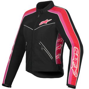 Giacca da moto Alpinestars STELLA T-DYNO AIR da donna nera-rossa-rosa-bianca