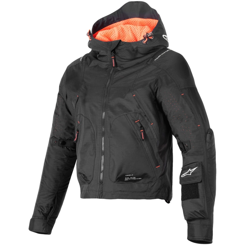 Giacca da moto donna Alpinestars MOLLY AIR nero-corallo fluo