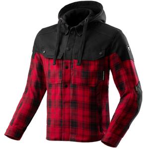 Maglietta da motociclista Rebelhorn Shifter nera-rossa