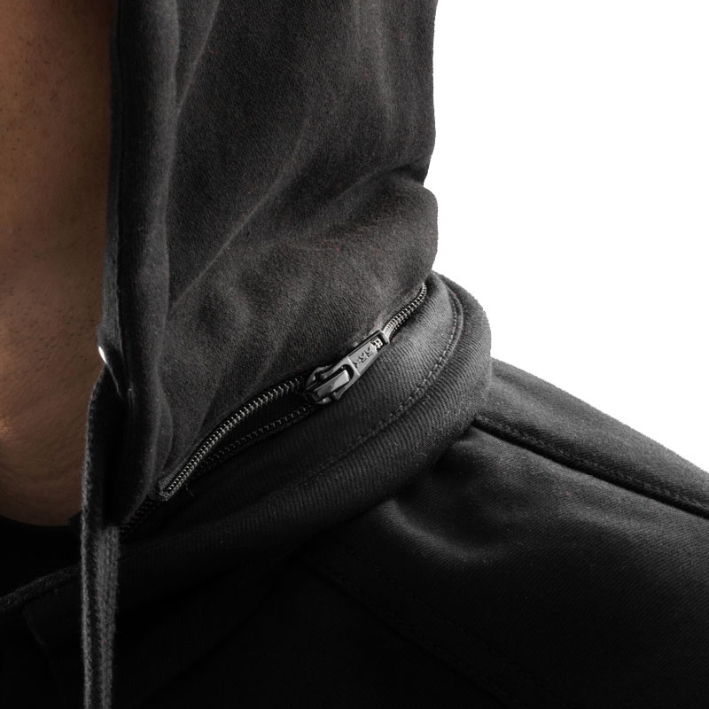 Maglietta da motociclista Rebelhorn Shifter nera-rossa