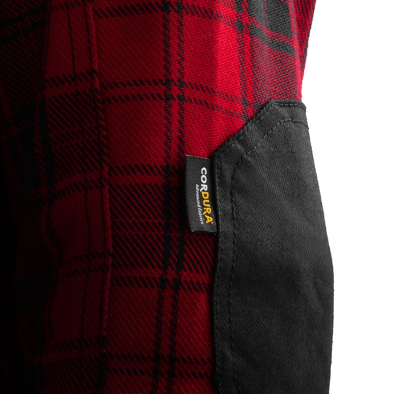 Maglietta da motociclista Rebelhorn Shifter nera-rossa