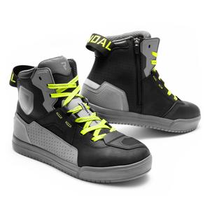 Stivali moto Rebelhorn Vandal II nero-grigio-giallo fluo