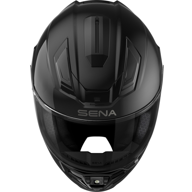 Casco integrale da moto SENA con cuffie Phantom, nero lucido