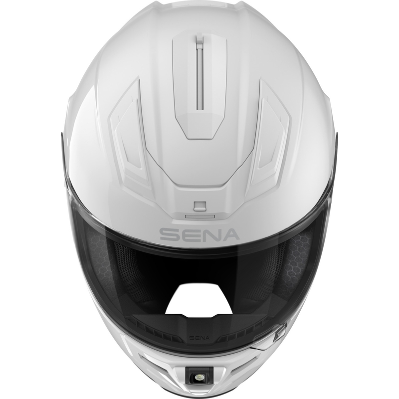 Casco integrale da moto SENA con cuffie Phantom, bianco