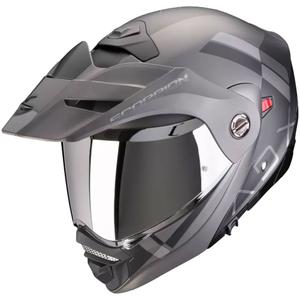Casco moto ribaltabile Scorpion ADX-2 GALANE nero-argento opaco