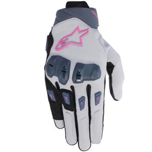 Guanti da moto Alpinestars STELLA SP X 3 da donna grigio-grigio scuro-nero-rosa