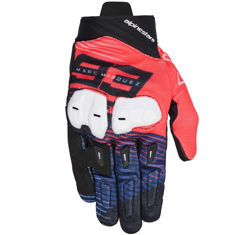 Guanti da moto Alpinestars SP X 1 MM93, collezione fluo, rosso-blu-nero-bianco