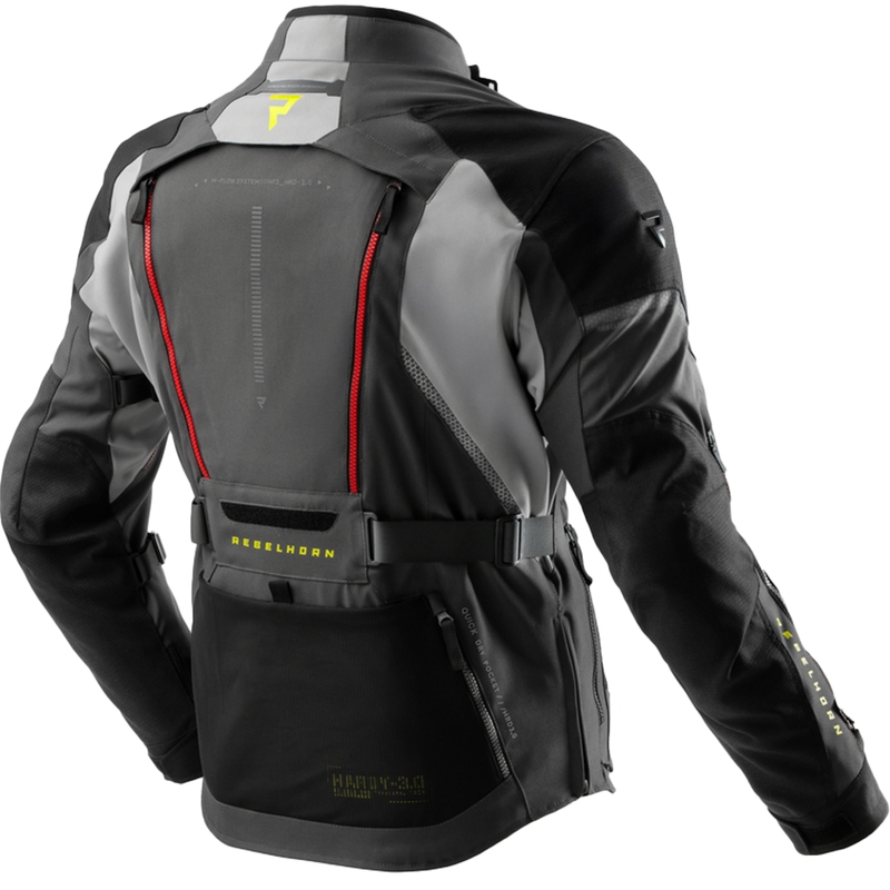 Giacca da moto Rebelhorn Hardy 3.0 antracite-grigio-giallo